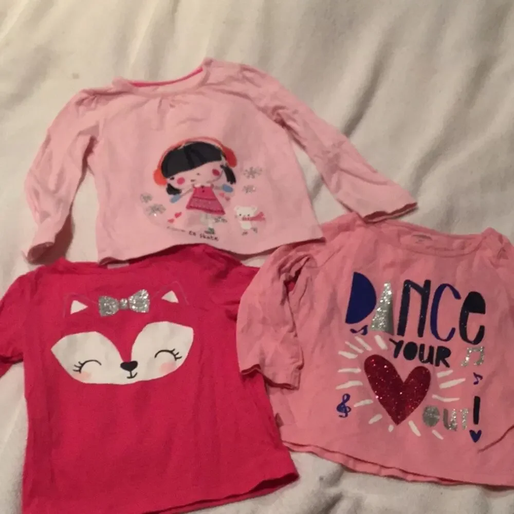 2T long sleeve t bundle of mixed pinks gently worn